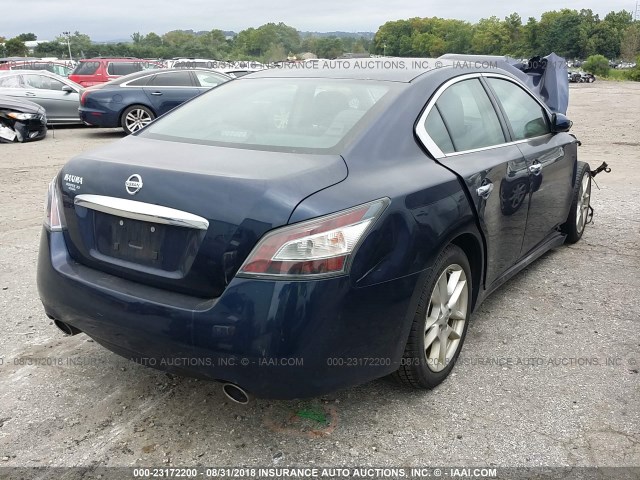 1N4AA5AP5EC467324 - 2014 NISSAN MAXIMA S/SV BLUE photo 4