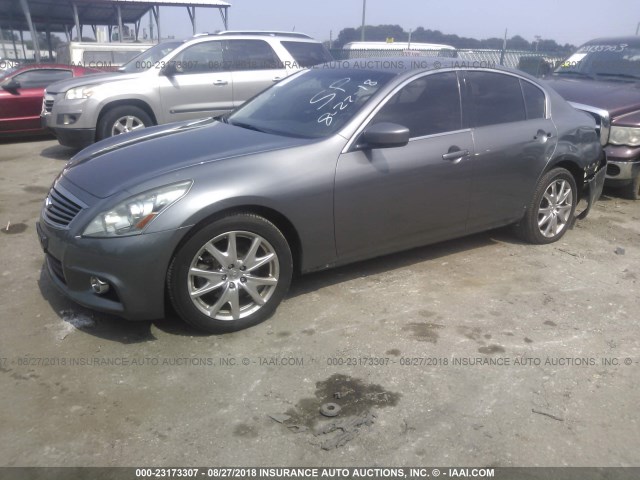 JN1CV6AR3CM676361 - 2012 INFINITI G37 GRAY photo 2