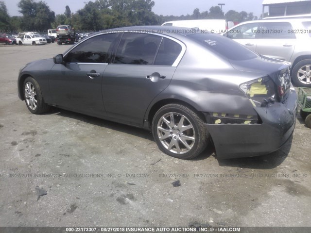 JN1CV6AR3CM676361 - 2012 INFINITI G37 GRAY photo 3