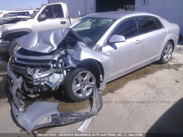 1G1ZC5E02AF178813 - 2010 CHEVROLET MALIBU 1LT SILVER photo 2