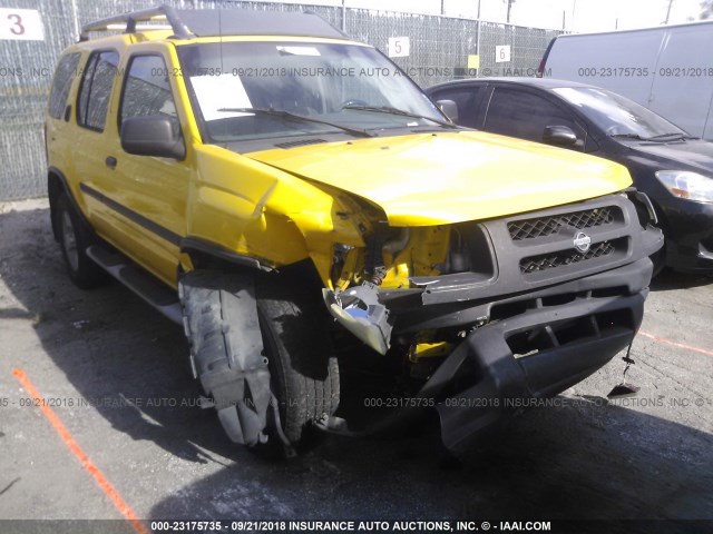 5N1ED28T61C564039 - 2001 NISSAN XTERRA XE/SE YELLOW photo 1