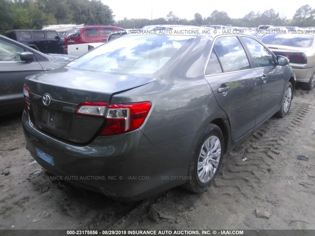 4T4BF1FK7CR196166 - 2012 TOYOTA CAMRY SE/LE/XLE GRAY photo 4
