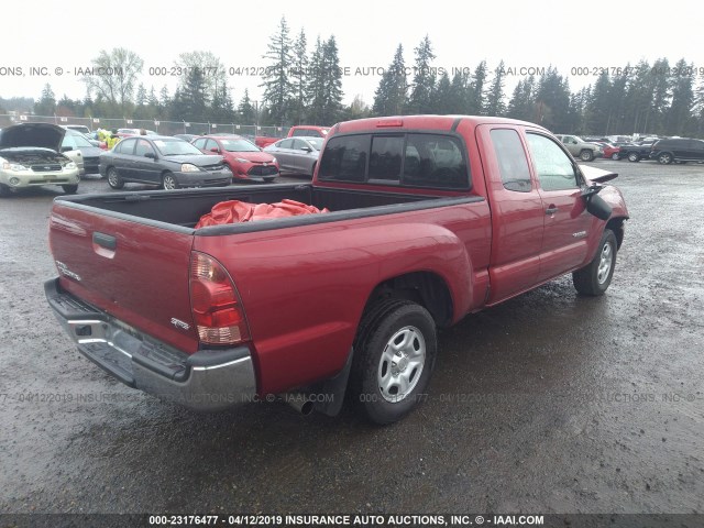 5TETX22N98Z496683 - 2008 TOYOTA TACOMA ACCESS CAB Qırmızı foto 4