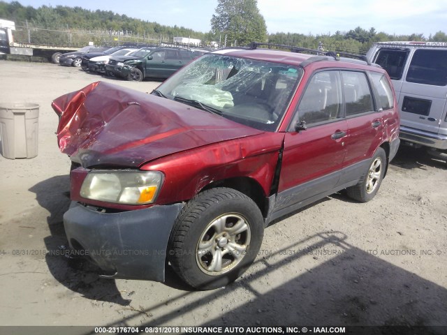 JF1SG63604H720788 - 2004 SUBARU FORESTER 2.5X RED photo 2