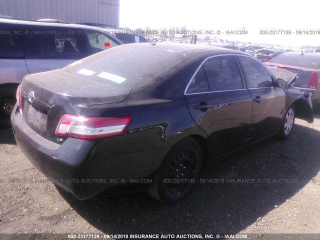 4T1BF3EK7BU182449 - 2011 TOYOTA CAMRY SE/LE/XLE BLACK photo 4