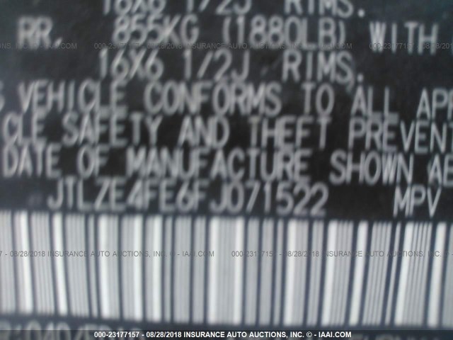 JTLZE4FE6FJ071522 - 2015 TOYOTA SCION XB Ақ фото 9