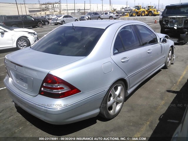 WDBRF52H36F742161 - 2006 MERCEDES-BENZ C GENERATION 2006 230 SILVER photo 4