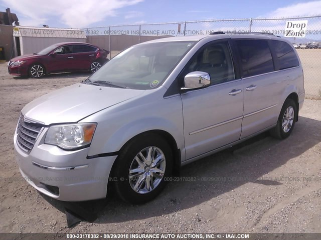 2A8HR64X38R688525 - 2008 CHRYSLER TOWN & COUNTRY LIMITED SILVER photo 2