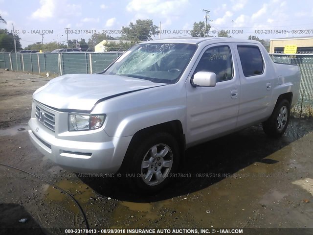 2HJYK16527H539694 - 2007 HONDA RIDGELINE RTL SILVER photo 2