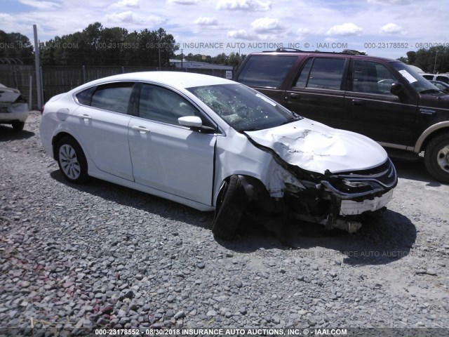 1C3CCCFB6FN668593 - 2015 CHRYSLER 200 LX WHITE photo 1