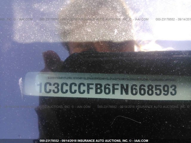 1C3CCCFB6FN668593 - 2015 CHRYSLER 200 LX WHITE photo 9
