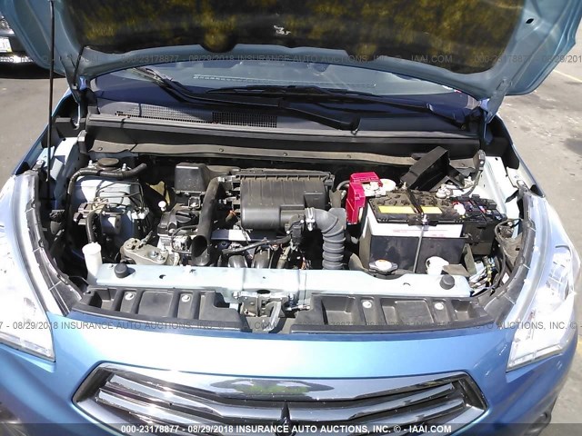 ML32F3FJ9HHF19530 - 2017 MITSUBISHI MIRAGE G4 ES ლურჯი ფოტო 10