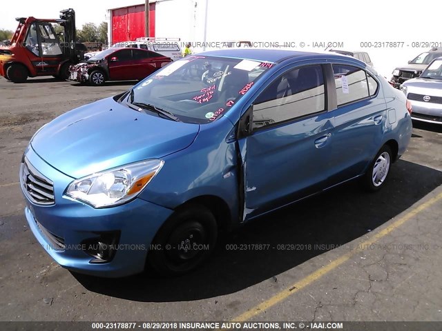 ML32F3FJ9HHF19530 - 2017 MITSUBISHI MIRAGE G4 ES ლურჯი ფოტო 2