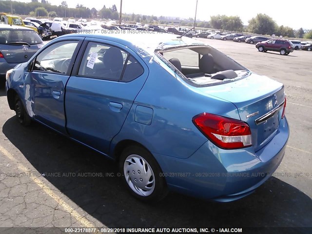 ML32F3FJ9HHF19530 - 2017 MITSUBISHI MIRAGE G4 ES ლურჯი ფოტო 3