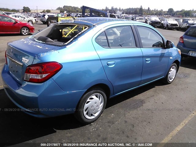 ML32F3FJ9HHF19530 - 2017 MITSUBISHI MIRAGE G4 ES ლურჯი ფოტო 4