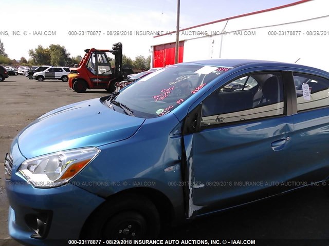 ML32F3FJ9HHF19530 - 2017 MITSUBISHI MIRAGE G4 ES ლურჯი ფოტო 6