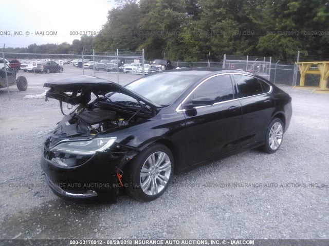 1C3CCCAB4FN555586 - 2015 CHRYSLER 200 LIMITED BLACK photo 2