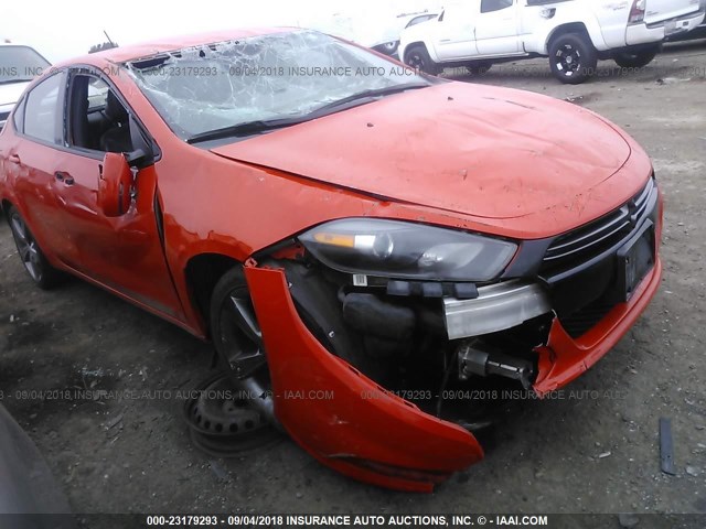 1C3CDFEB5FD243419 - 2015 DODGE DART GT ORANGE photo 1