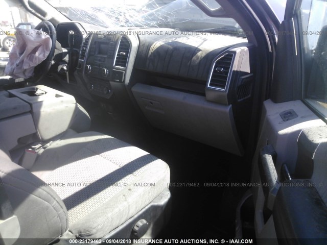 1FTEX1C8XFKD19976 - 2015 FORD F150 SUPER CAB GRAY photo 5