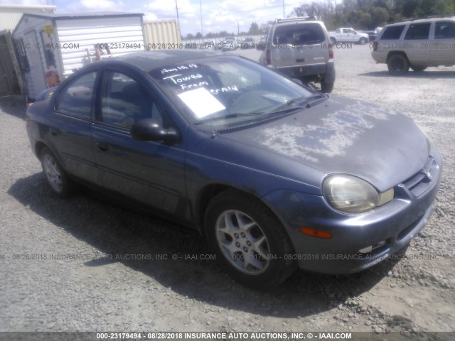 1B3ES56C22D534659 - 2002 DODGE NEON ES BLUE photo 1