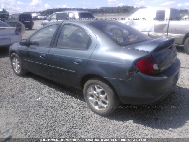 1B3ES56C22D534659 - 2002 DODGE NEON ES BLUE photo 3