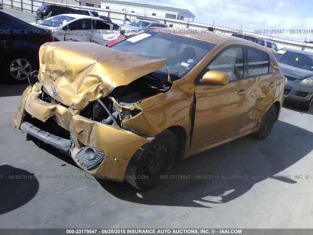 2T1KE4EE2AC037791 - 2010 TOYOTA COROLLA MATRIX S ORANGE photo 2