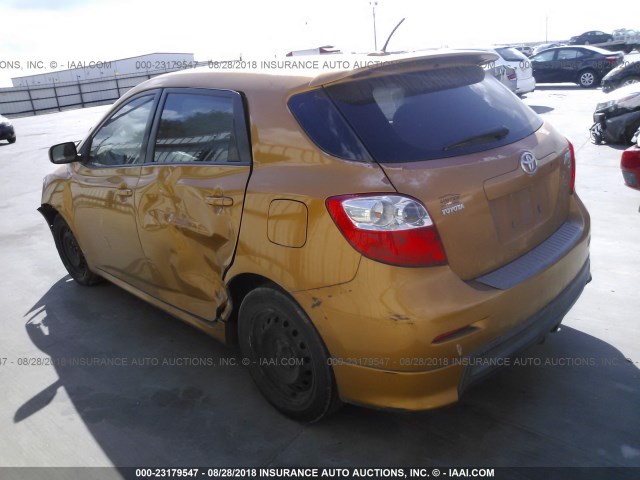 2T1KE4EE2AC037791 - 2010 TOYOTA COROLLA MATRIX S ORANGE photo 3