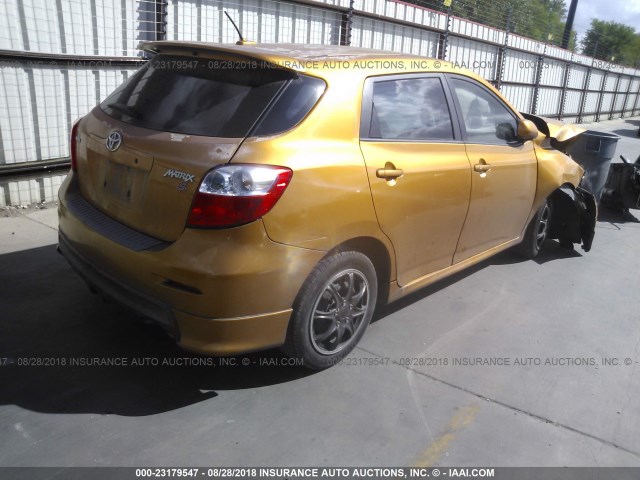 2T1KE4EE2AC037791 - 2010 TOYOTA COROLLA MATRIX S ORANGE photo 4