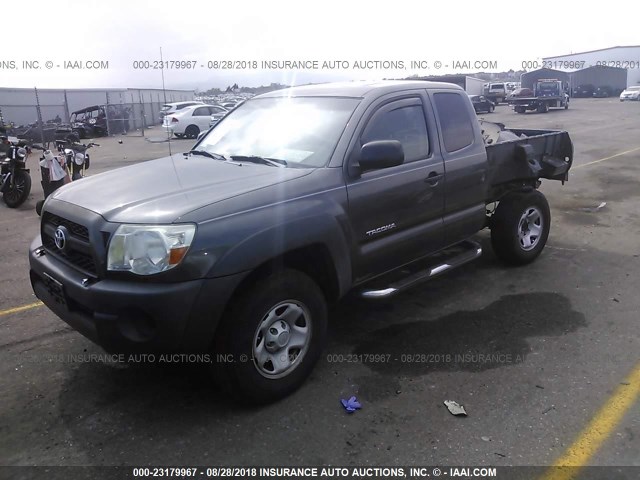 5TFUX4EN1BX004044 - 2011 TOYOTA TACOMA ACCESS CAB ნაცრისფერი ფოტო 2