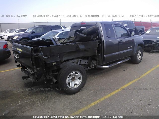 5TFUX4EN1BX004044 - 2011 TOYOTA TACOMA ACCESS CAB ნაცრისფერი ფოტო 4