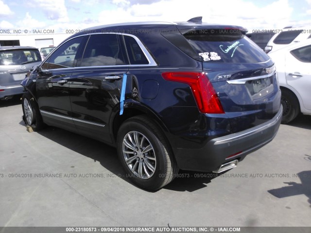 1GYKNBRS8HZ251361 - 2017 CADILLAC XT5 LUXURY BLUE photo 3