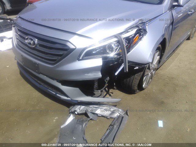 5NPE34AF9HH529923 - 2017 HYUNDAI SONATA SPORT/LIMITED SILVER photo 6