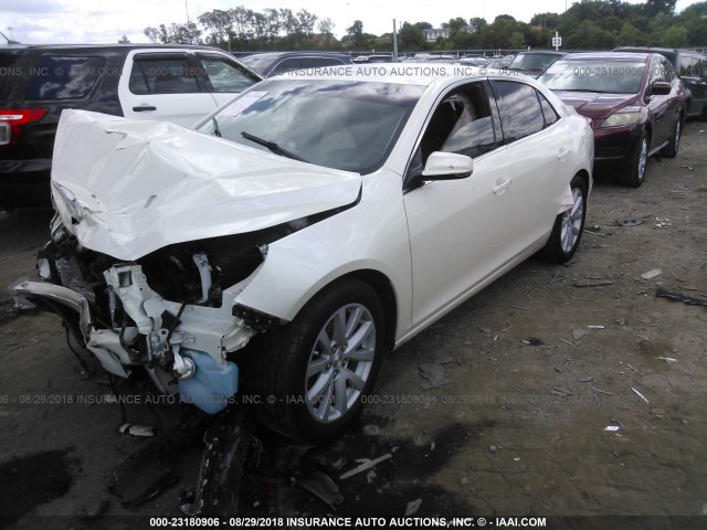 1G11E5SL1EF142980 - 2014 CHEVROLET MALIBU 2LT WHITE photo 2