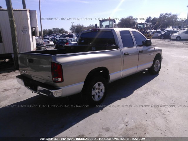 1D7HA18N14J201577 - 2004 DODGE RAM 1500 ST/SLT TAN photo 4