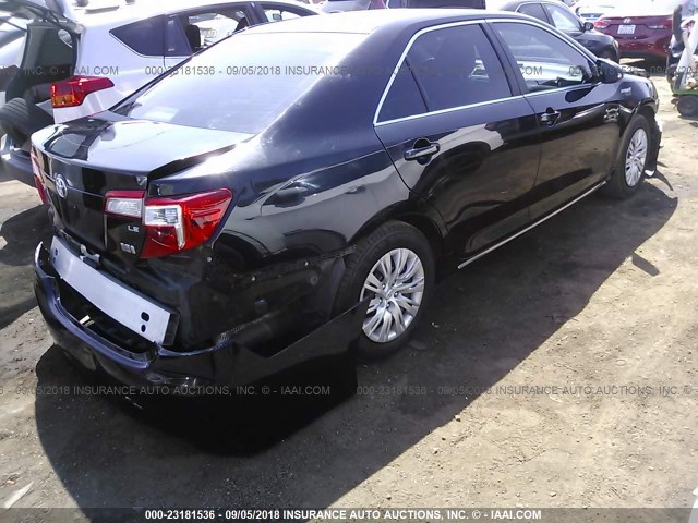 4T1BD1FK3DU084465 - 2013 TOYOTA CAMRY HYBRID/LE/XLE BLACK photo 4