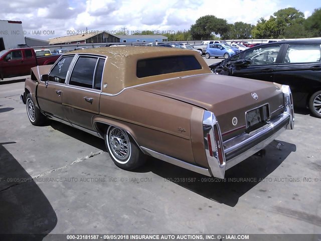 1G6DW51Y4H9732806 - 1987 CADILLAC BROUGHAM Dark Brown photo 3