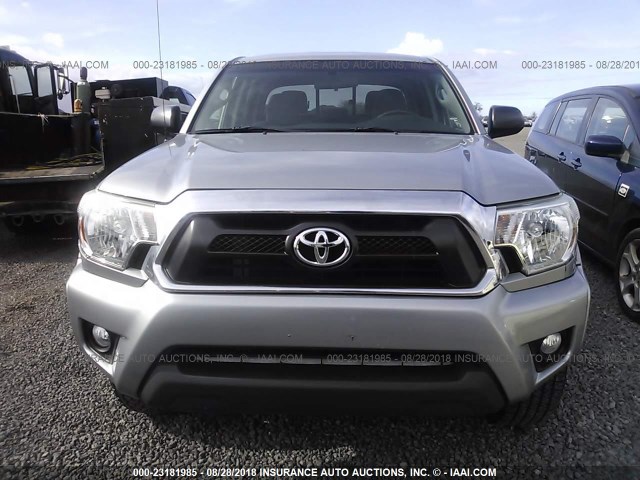 3TMJU4GN6FM186098 - 2015 TOYOTA TACOMA DOUBLE CAB PRERUNNER SILVER photo 6