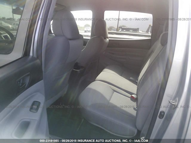 3TMJU4GN6FM186098 - 2015 TOYOTA TACOMA DOUBLE CAB PRERUNNER SILVER photo 8