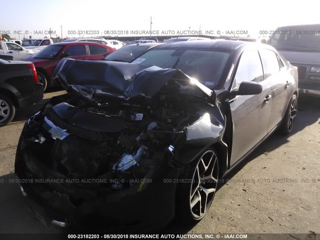 1G11B5SL1EF277658 - 2014 CHEVROLET MALIBU LS ნაცრისფერი ფოტო 2