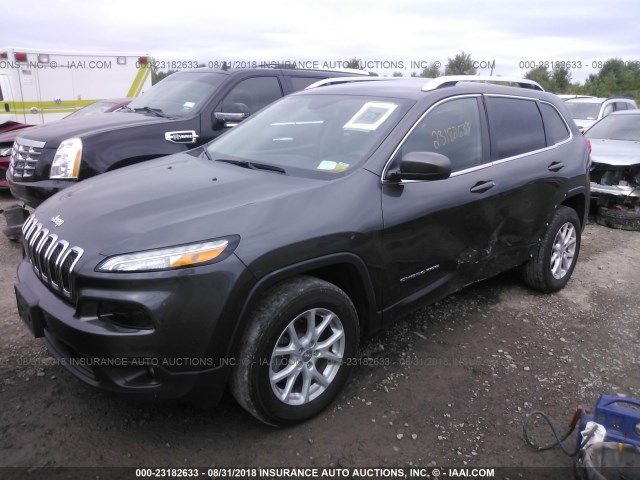 1C4PJMCB1GW252895 - 2016 JEEP CHEROKEE LATITUDE GRAY photo 2