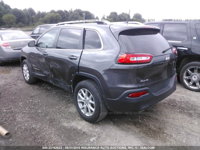 1C4PJMCB1GW252895 - 2016 JEEP CHEROKEE LATITUDE GRAY photo 3