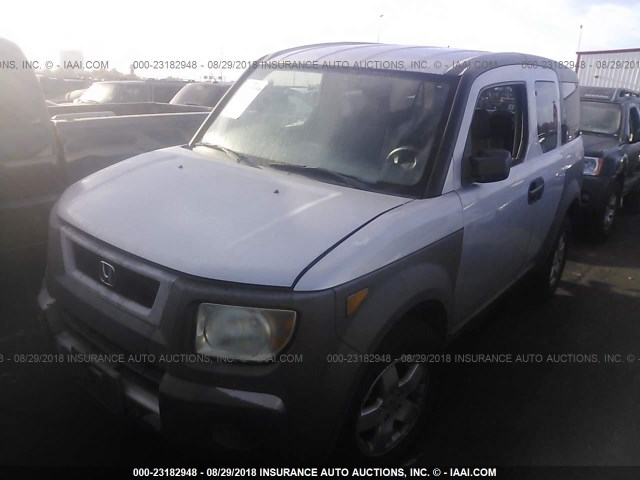 5J6YH185X3L004880 - 2003 HONDA ELEMENT EX SILVER photo 2