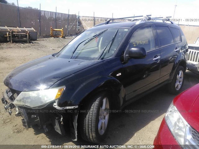 JA4MT41X27U002096 - 2007 MITSUBISHI OUTLANDER XLS BLACK photo 2