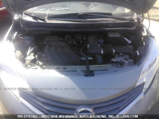 3N1CE2CP3FL410275 - 2015 NISSAN VERSA NOTE S/S PLUS/SV/SL/SR GRAY photo 10