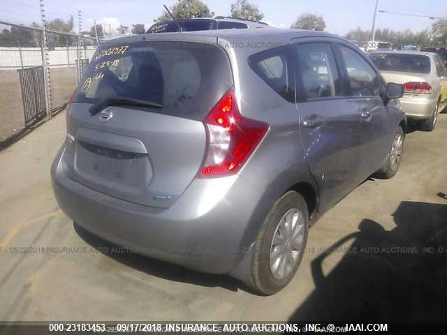 3N1CE2CP3FL410275 - 2015 NISSAN VERSA NOTE S/S PLUS/SV/SL/SR GRAY photo 4