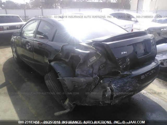 1G8AW15F67Z109309 - 2007 SATURN ION LEVEL 3 BLACK photo 3