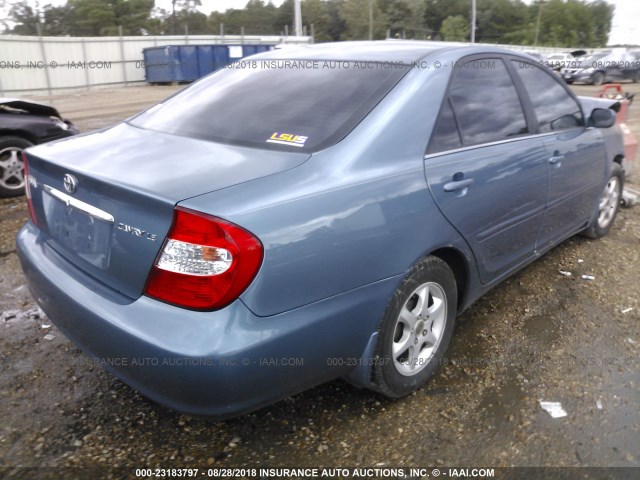 4T1BE32K74U840488 - 2004 TOYOTA CAMRY LE/XLE/SE BLUE photo 4