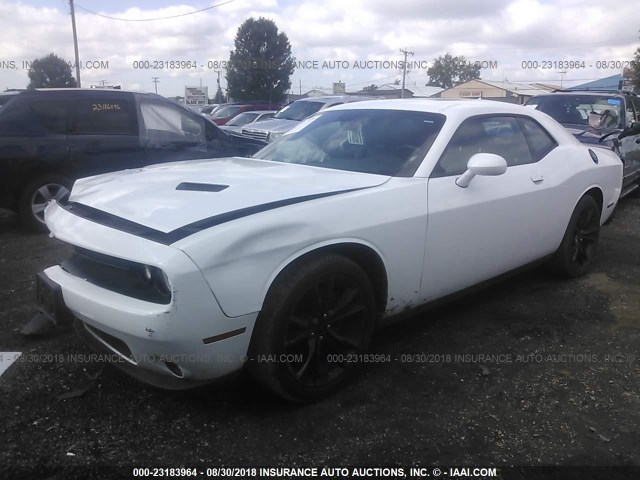 2C3CDZAG9GH337374 - 2016 DODGE CHALLENGER SXT WHITE photo 2