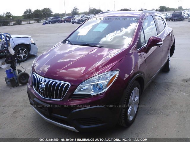 KL4CJASB9FB235907 - 2015 BUICK ENCORE RED photo 2