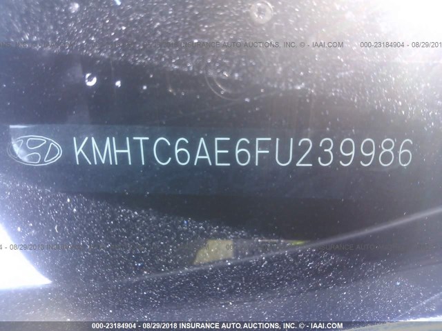 KMHTC6AE6FU239986 - 2015 HYUNDAI VELOSTER TURBO SILVER photo 9